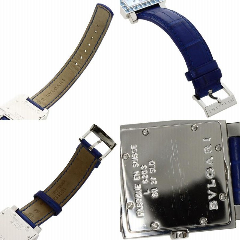 BVLGARI ブルガリ SQ27SLD クアドラード ブルートパーズ 腕時計