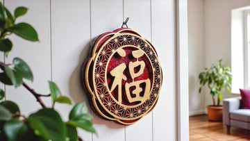 福祿安康 // 透視雕花圓形掛飾 // 安心出貨