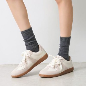 【FOOTER除臭襪】Light．Mellow 坑條羊毛襪(W193-灰色)
