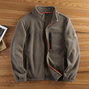 外貿搖粒絨夾克男寬松秋冬立領運動外套沖鋒衣內膽高級美式抓絨衣