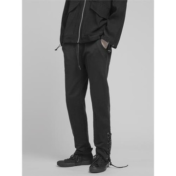 頹廢元素暗黑RO風長褲男士流行衛褲加厚休閑褲朋克高街直筒修身