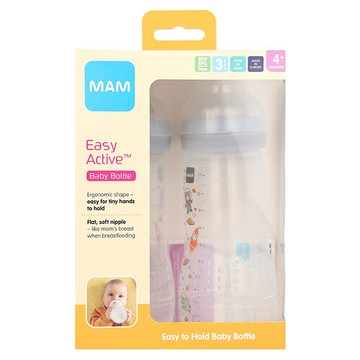 MAM, Easy Active，嬰兒奶瓶，4 個月以上，2 瓶
