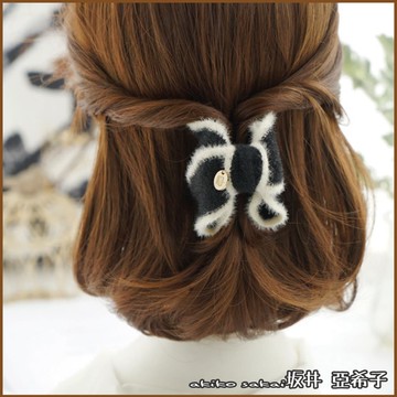 『坂井．亞希子』日系溫柔女孩免毛絨小香風造型髮抓夾