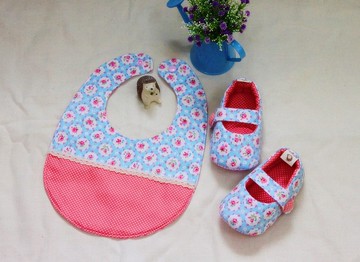 藍色花海 鞋+兜  彌月禮.滿月禮