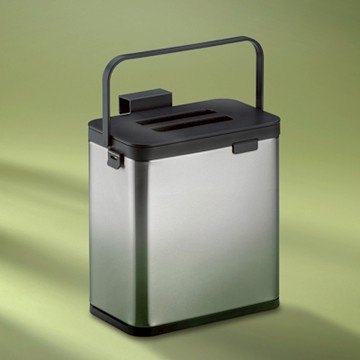 《KELA》Plata可掛式提把不鏽鋼廚餘桶-2.1L-- 垃圾桶 回收桶 收納桶 餿水桶