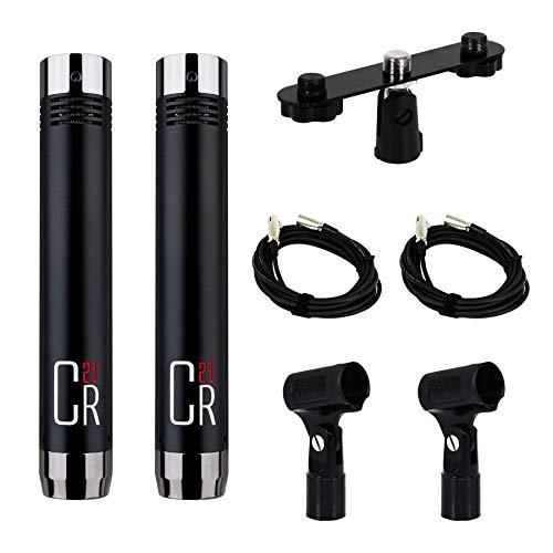MXL CR21 Stereo Microphone Pair Bundle with Stereo Bar ＆ 20-foot XLR Mic Cables (4 Items) 並行輸入品