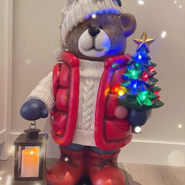 台灣公司貨 免運 圣誕樹落地擺件客廳電視柜沙發旁家居裝飾品熊圣誕節開業喬遷禮物 快速發貨