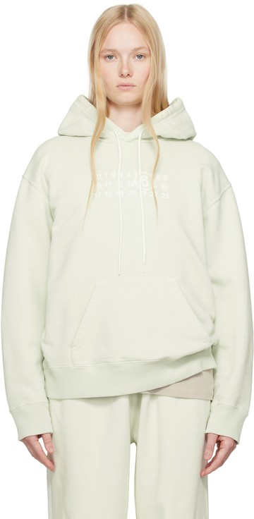 MM6 Maison Margiela 绿色 Unbrushed Sweat Jersey 连帽衫