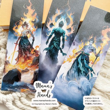 ⭐️已售出 4 件⭐️《書籤 3 入組》☘️現代風格 不動明王 閱讀 水彩畫 插畫 藝術 塑膠材質
