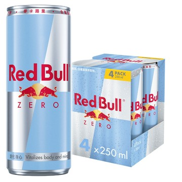Red Bull 紅牛零卡能量飲料 250ml 4入組_官方直營店