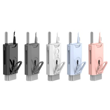 QinD｜Q8 八合一多功能耳機/螢幕/鍵盤清潔神器(含清潔劑) 手機支架 AirPods 清潔 手機清潔