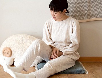 有機棉圓點空氣針織睡衣