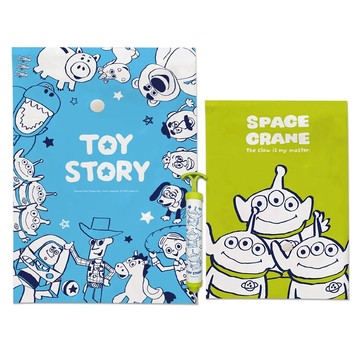 收納王妃 玩具總動員 真空壓縮袋9件組 大 x 4個 + 中 x 4個 + 抽氣筒 塗鴉款  9件  1組  大(70 x 100cm) + 中(60 x 80cm)