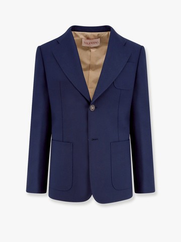 Virgin wool blazer with logoed buttons - VALENTINO - gender_Man