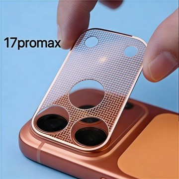 金屬鏡頭底座 鏤空一體 電鍍鏡頭貼 鏡頭玻璃貼 適用於 蘋果 iPhone 17 Pro Max 17Pro 鏡頭保護貼