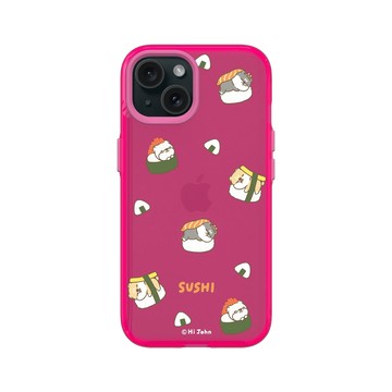 iPhone 15 Clear 粉漾桃 - 嗨小強 Hi John - 壽司三寶