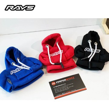 【PP保勁國際】🔥現貨🔥日本 RAYS 汽車排擋頭套/排擋杆套/法蘭絨帽T 【自動/手動排檔通用 裝飾】
