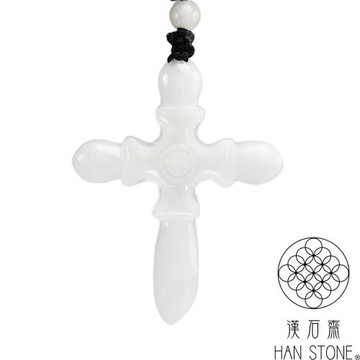 【漢石齋】天然翡翠A貨 十字架玉佩吊墜(44*35*5mm以上)