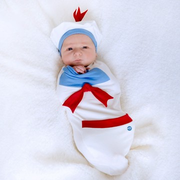 BABY joe 嬰兒包衣+  壯壯大力小水手 白色 + 藍色 + 紅色