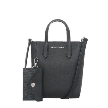 【MICHAEL KORS】素色兩用小方包附小零錢包-黑