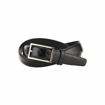 JAPAN QUALITY／シングルステッチ シルバーバックルベルト