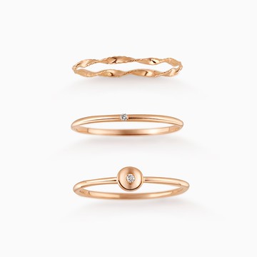 戒指 K金  夏季新品 線戒 18K 小鑽戒 手工製品