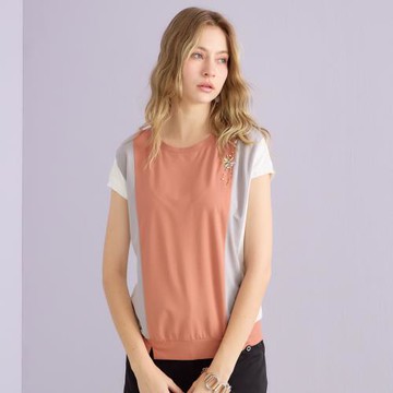 【YUTZUYA 優姿雅】煙花彩珠柔色高彈連袖寬版上衣/T恤