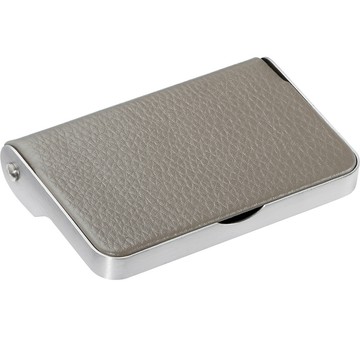 PHILIPPI Dion掀蓋名片盒(灰棕)