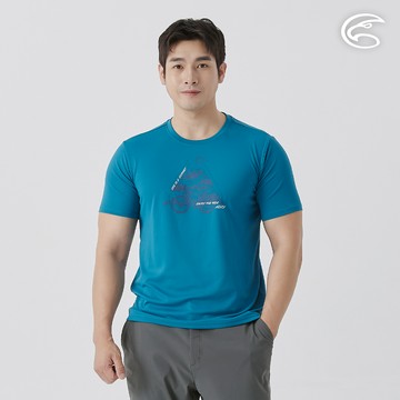 ADISI 男UPF50+防曬抑菌圓領短袖排汗衣 AL2511030 墨藍 (M-3XL)｜抗UV 吸濕排汗 防臭 彈性 排汗衣