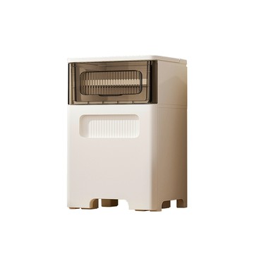 【Yeya也雅】小立方美妝收納附椅凳床頭櫃