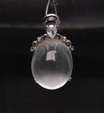 寶麗金珠寶-天然水沫子白鋼墜