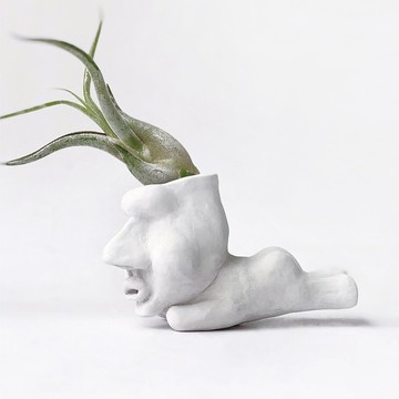 (預購) 療癒臉嘟嘟摩艾 第三彈 摔倒分手摩艾 水泥盆器