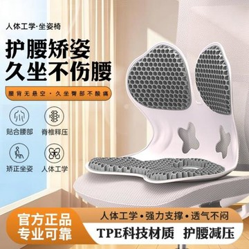 家用辦公室護腰坐墊座姿椅靠墊腰部支撐人體工學椅久坐不累防駝背