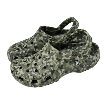 洞洞鞋 Classic Confetti Clog 男女鞋 彩紙印花克駱格 軍綠 2124623TC
