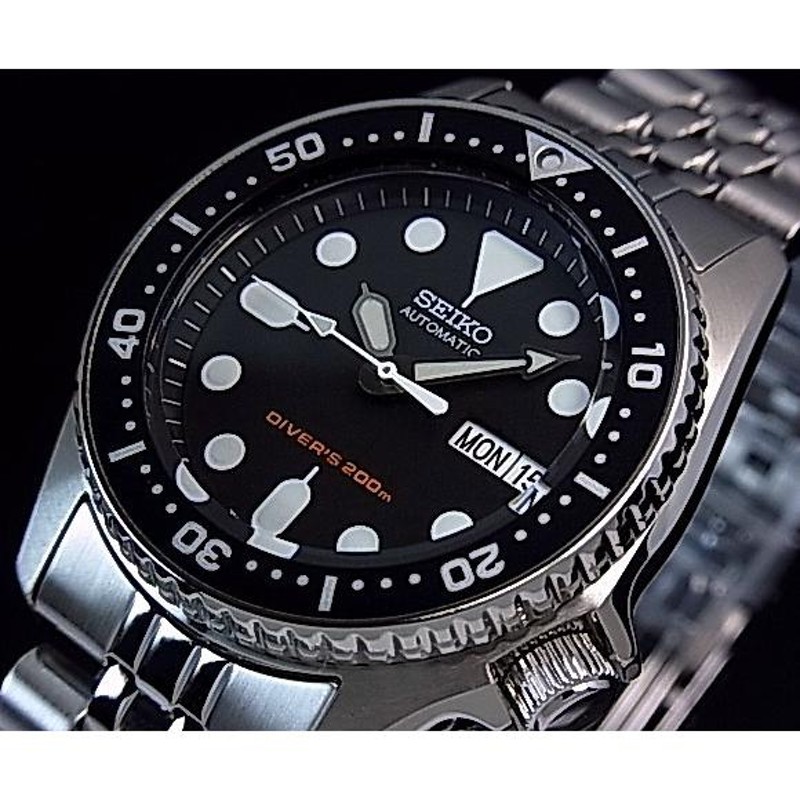 SEIKO Diver's watch セイコー ダイバーウォッチ 自動巻 ボーイズ 腕時計 メタルベルト ブラック文字盤 海外モデル SKX013K2  | LINEブランドカタログ