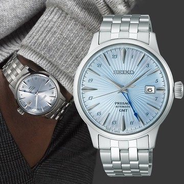 SEIKO 精工 PRESAGE系列 調酒師 GMT機械腕錶 (SSK037J1/4R34-00J0B)