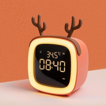 【樂天精選】數字智慧小鬧鐘學生用床頭靜音夜光兒童電子充電網紅鬧鈴聲音超大