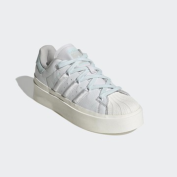 adidas 運動鞋 女鞋 休閒鞋 厚底 三葉草 SUPERSTAR BONEGA W 白藍綠 GX4352