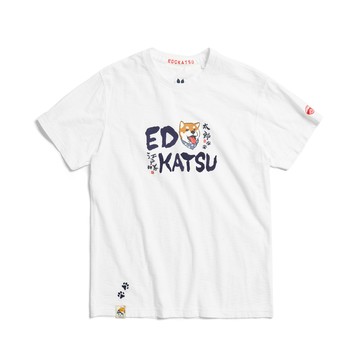 【江戶勝】笑臉太郎短袖T恤-米白色