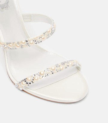 Rene Caovilla Cleo 105 embellished satin sandals