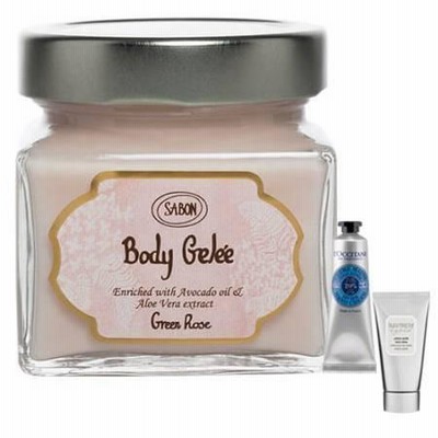 ★フレッシュ1年生！コフレ/送料無料★サボン ボディジュレ グリーン・ローズ(200ml) ハンドクリームコフレ＜4589684768742＞