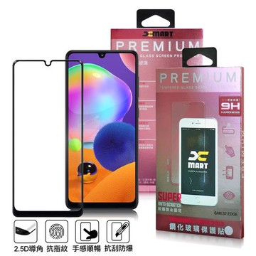 Xmart for 三星 Samsung Galaxy A31 超透滿版 2.5D 鋼化玻璃貼-黑