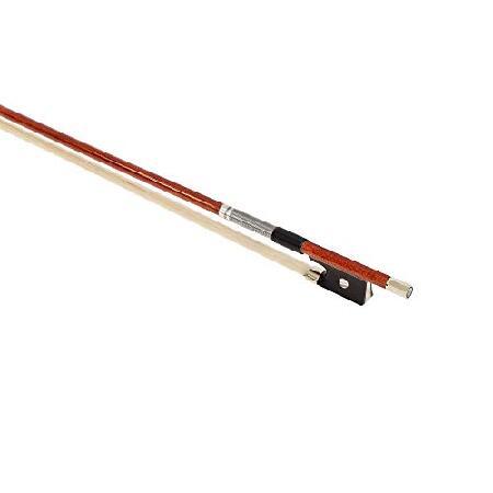 MI＆VI NEW Professional Pernambuco Wood Skin Carbon Fiber Violin Bow (Full Size 4) with FREE Bow Case| Ebony Frog| Well Balanced| Perfect Weight