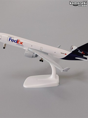 【合金帶輪可動】飛機模型 航模 飛機模型 合金模型 金屬模型 麥道MD-11 聯邦快遞運輸機 1:200比例 帶輪可滑行 收藏展示