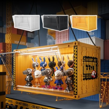 joeki一般款 貨櫃公仔展示盒 泡泡瑪特盲盒收納 置物模型 收納盒 公仔盒sn0898