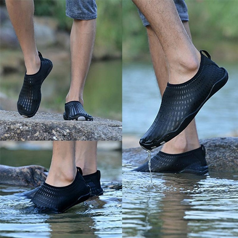 Sixspace マリンシューズ ウォーターシューズ 水陸両用 アクアシューズ ビーチシューズ 軽量 通気 ヨガ サーフィン 男女兼用 黒 25cm 通販 Lineポイント最大get Lineショッピング