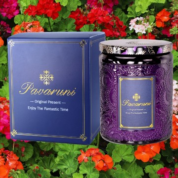 【美國Pavaruni】梵谷星空香薰蠟燭禮盒100種香味大豆植物蠟燭香氛蠟燭交換禮物聖誕生日禮物