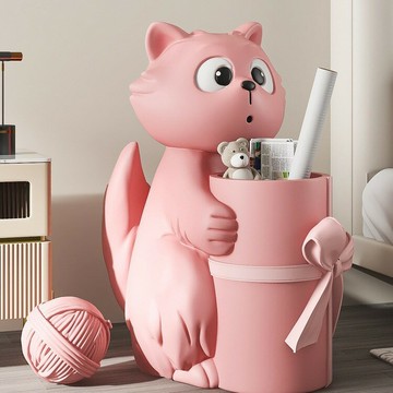 免運 可開票 猫咪客厅落地摆件家居饰品大型轻奢收纳盒电视柜装饰乔迁开业 快速出貨