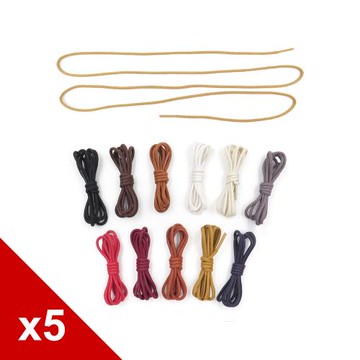 糊塗鞋匠 優質鞋材 G114 上蠟圓鞋帶140cm 5雙