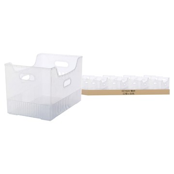 KEYWAY 聯府 優齊整理收納盒 特大  透明色  38.7 x 26.2 x 24.5cm  12個